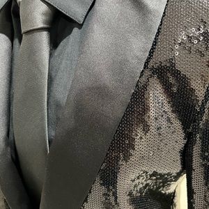 Black Sequin Blazer
